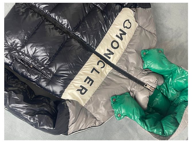 Moncler taglia S (14 anni) Nero Verde Grigio - vista 3