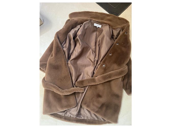 Casaco com cinto cor caramelo Gerard Darel - vista 2