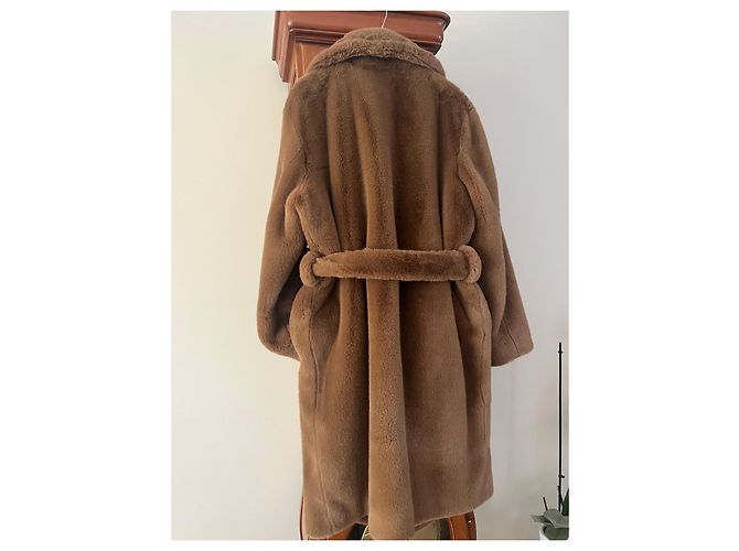 Casaco com cinto cor caramelo Gerard Darel - vista 3