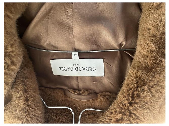 Casaco com cinto cor caramelo Gerard Darel - vista 6