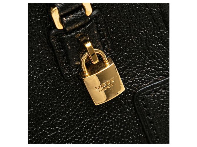 LOEWE Anagram Amazona Micro Mini Borsa a Mano Nero - vista 5