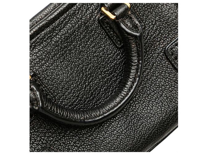 LOEWE Anagram Amazona Micro Mini Borsa a Mano Nero - vista 7