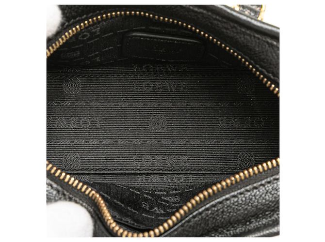 LOEWE Anagram Amazona Micro Mini Borsa a Mano Nero - vista 8