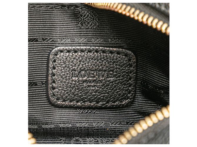 LOEWE Anagram Amazona Micro Mini Borsa a Mano Nero - vista 9