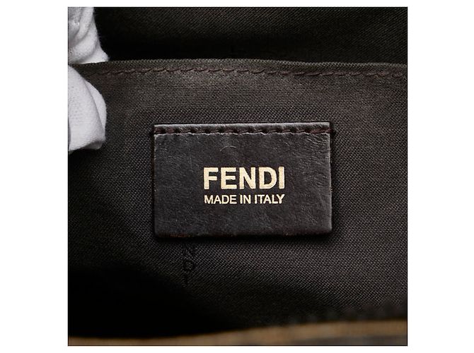 Borsa a Spalla Fendi Zucca Cachi - vista 10