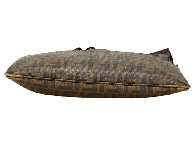 Borsa a Spalla Fendi Zucca Cachi - vista 3