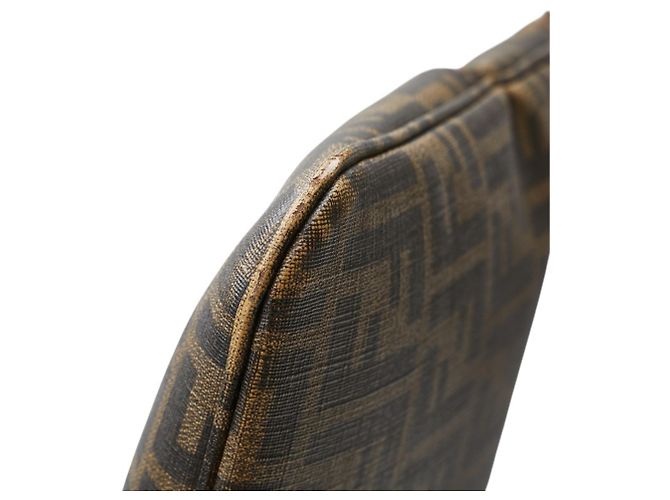 Borsa a Spalla Fendi Zucca Cachi - vista 5