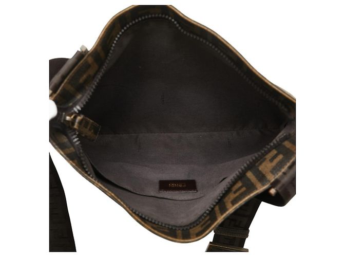 Borsa a Spalla Fendi Zucca Cachi - vista 9