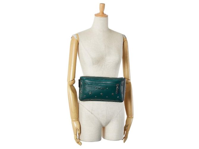 Borsa a corpo/borsa in vita Jimmy Choo Star Studs Nero Verde - vista 11