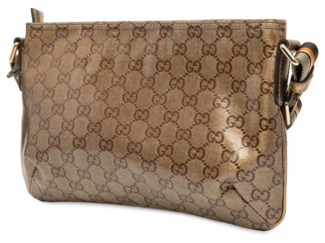Gucci Braune GG Crystal Web Umhängetasche - Ansicht 2
