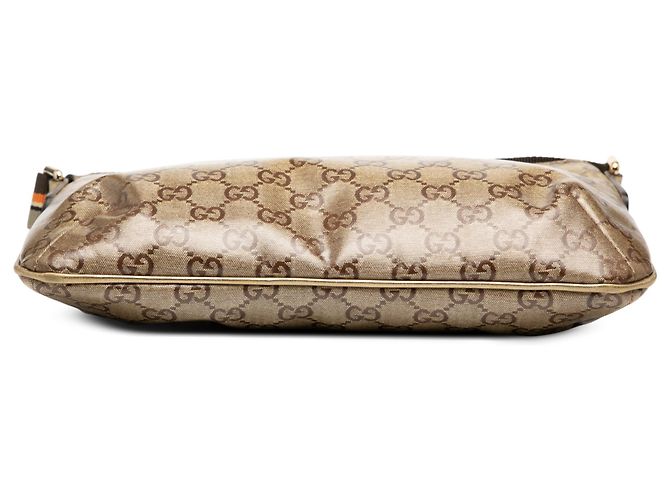 Gucci Braune GG Crystal Web Umhängetasche - Ansicht 3