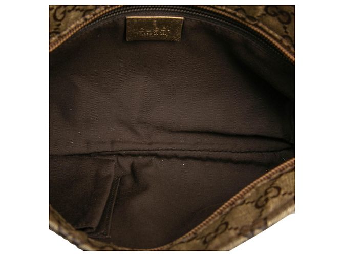 Gucci Braune GG Crystal Web Umhängetasche - Ansicht 4