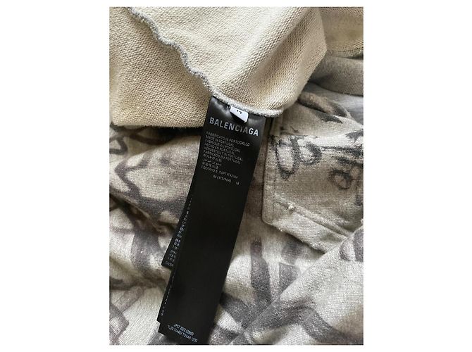 Skater Zip Hoodie von Balenciaga Schwarz Grau - Ansicht 13