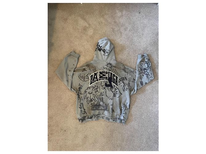 Skater Zip Hoodie von Balenciaga Schwarz Grau - Ansicht 3