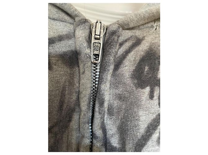 Skater Zip Hoodie von Balenciaga Schwarz Grau - Ansicht 5