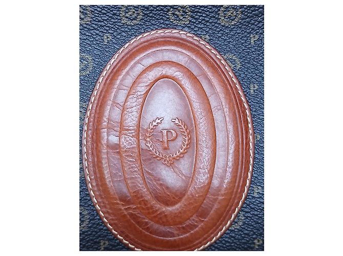 Pochette Maxi Pollini Marrone e Nero in Pelle Logo - vista 7