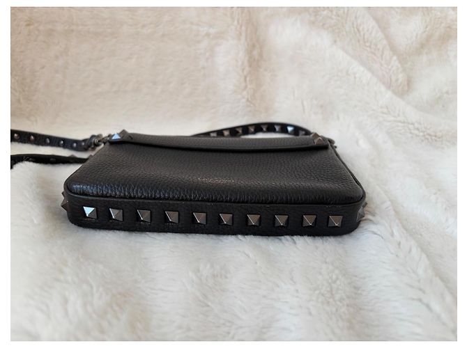 Valentino Garavani Rockstud Borsa a mano in pelle nera Nero - vista 6