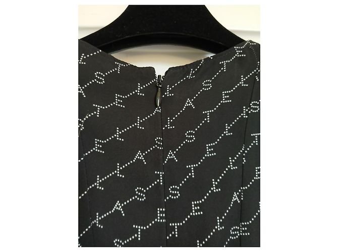 Stella Mc Cartney Stella McCartney Kleid Schwarz mit Logo Print - Ansicht 3