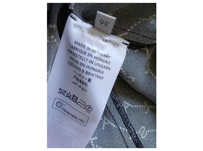 Stella Mc Cartney Stella McCartney Kleid Schwarz mit Logo Print - Ansicht 4