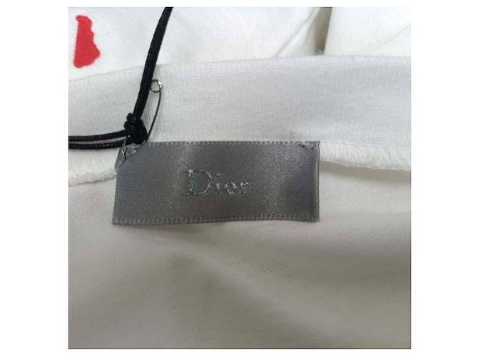 Camiseta de algodão branco com estampa gráfica Dior - vista 4
