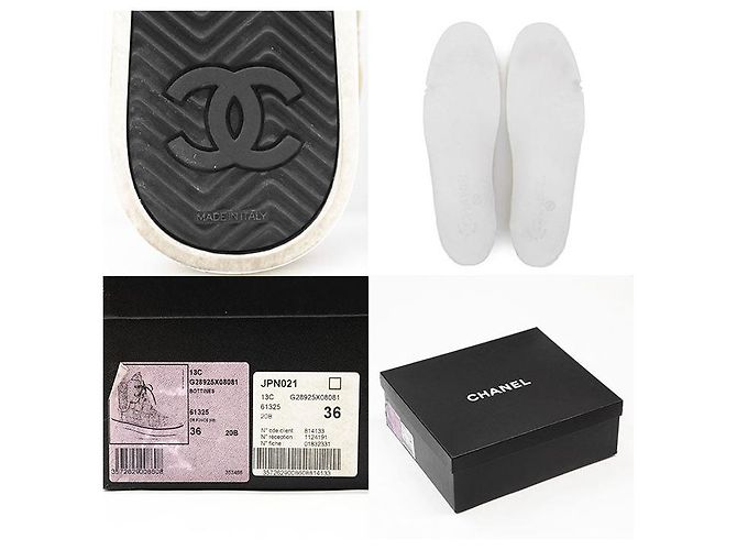 Sneakers in Suede Monogram Chanel G28925 D'oro - vista 10