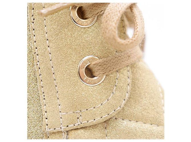 Sneakers in Suede Monogram Chanel G28925 D'oro - vista 3