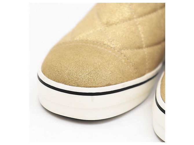 Sneakers in Suede Monogram Chanel G28925 D'oro - vista 4