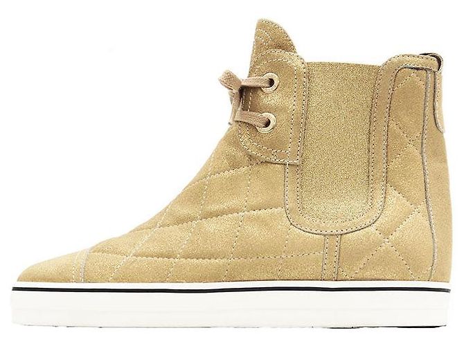 Sneakers in Suede Monogram Chanel G28925 D'oro - vista 5