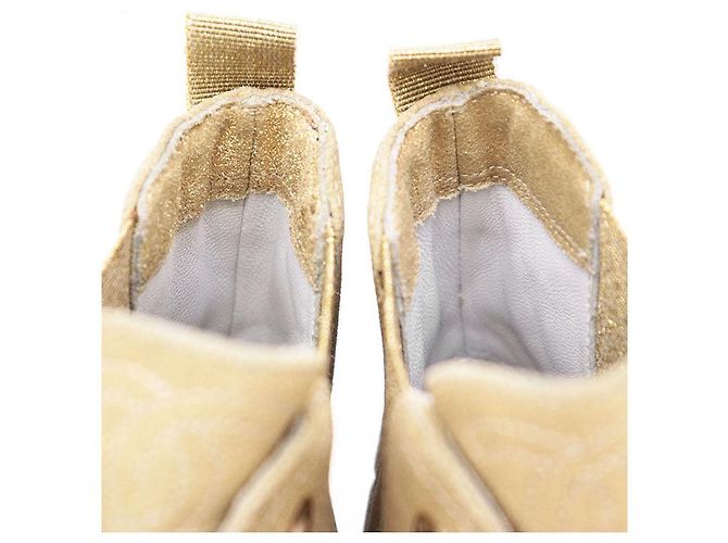 Sneakers in Suede Monogram Chanel G28925 D'oro - vista 7