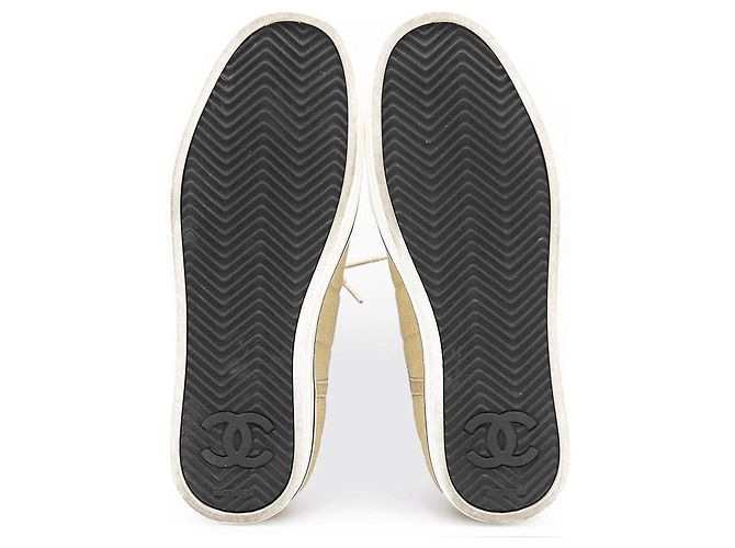 Sneakers in Suede Monogram Chanel G28925 D'oro - vista 8