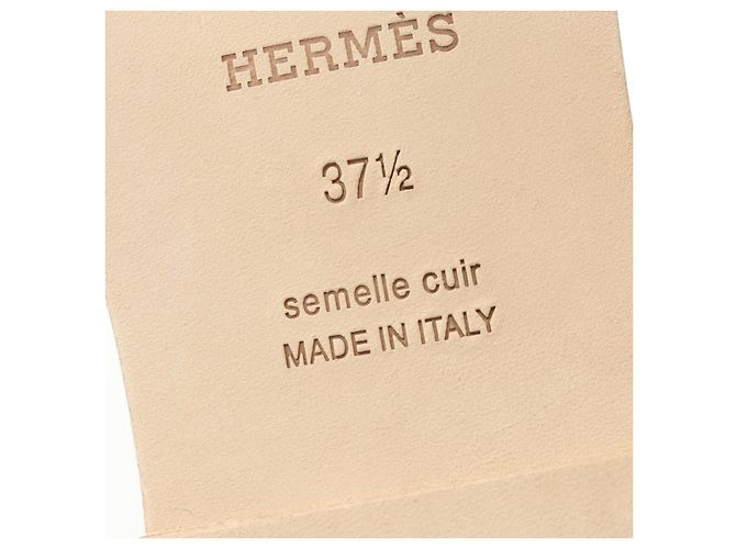 Sandali Hermès Oran Vau Epsom Marrone - vista 6