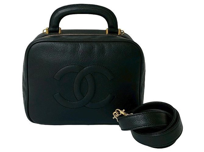 Borsa a spalla 2 in 1 in pelle caviar di Chanel Nero - vista 2