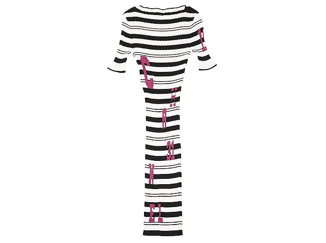 Chanel P60636 Seidenmischung Kleid Schwarz Mehrfarben Roh Bordeaux - Ansicht 11