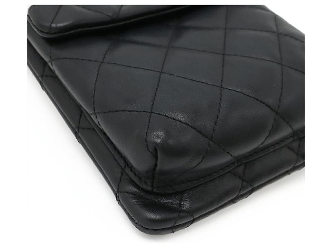 Borsa a spalla in pelle di vitello della linea Cambon di Chanel Nero Bianco - vista 3