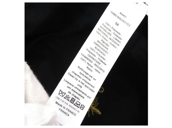 Hut aus Tüll mit Hahnentrittmuster Christian Dior Schwarz Weiß - Ansicht 10
