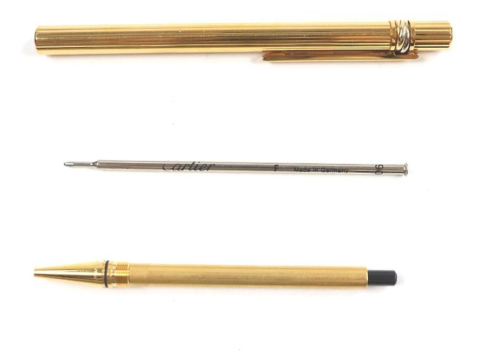 Bolígrafo Cartier Trinity de Cartier con patrón a rayas Dorado - vista 3