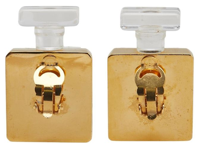 Orecchini a clip chiari e dorati di Chanel D'oro - vista 3