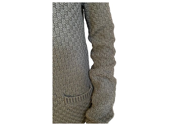 Langer Strickgilet Gerard Darel – Lässige Eleganz Grau - Ansicht 2