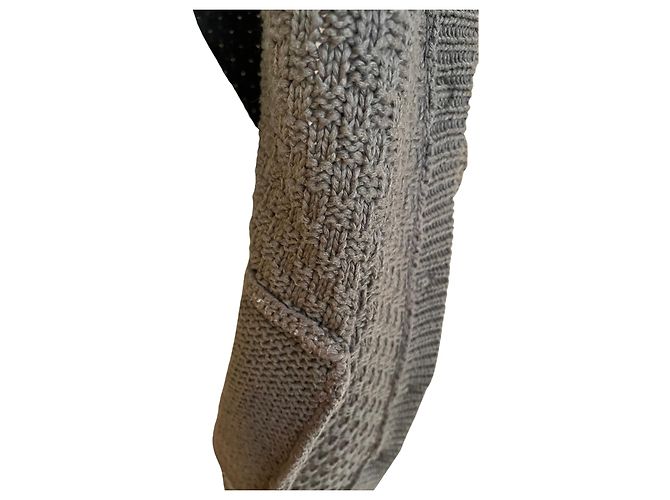 Langer Strickgilet Gerard Darel – Lässige Eleganz Grau - Ansicht 3