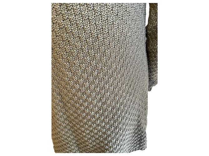 Langer Strickgilet Gerard Darel – Lässige Eleganz Grau - Ansicht 5