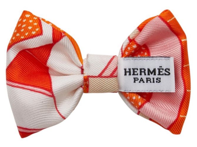Foulard in seta Twilly multicolore arancione di Hermès - vista 5