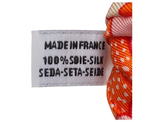 Foulard in seta Twilly multicolore arancione di Hermès - vista 6