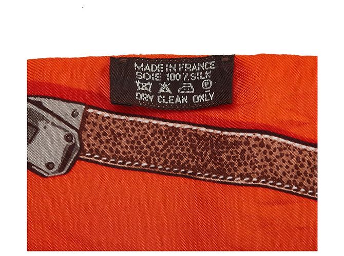 Hermes Hermès Twilly Kelly Belt Scarf Brown Orange - view 4