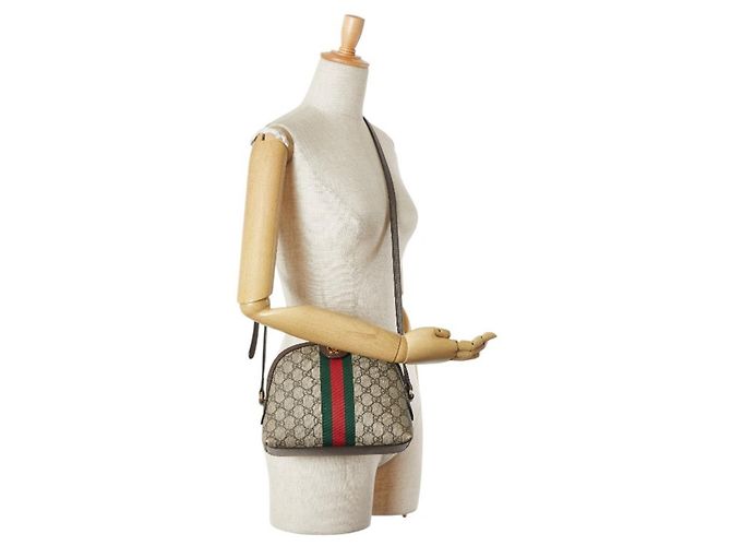 Borsa a tracolla Ophidia di Gucci Marrone - vista 15