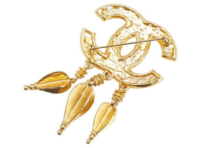 Timeless Spilla Swing Coco Mark Vintage di Chanel D'oro - vista 2