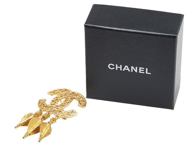 Timeless Spilla Swing Coco Mark Vintage di Chanel D'oro - vista 4