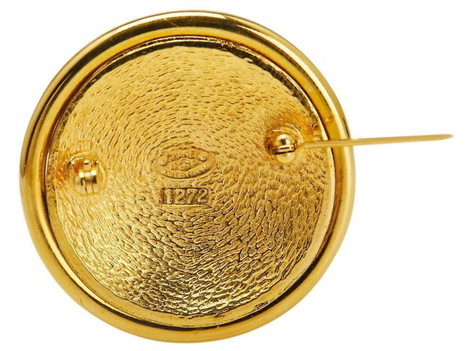 Timeless Spilla rotonda a specchio Coco Mark vintage di Chanel D'oro - vista 3