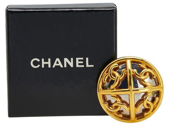 Timeless Spilla rotonda a specchio Coco Mark vintage di Chanel D'oro - vista 4