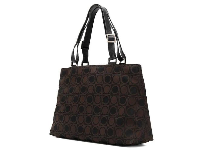 Borsa marrone con logo Salvatore Ferragamo - Anni 2000 - vista 3