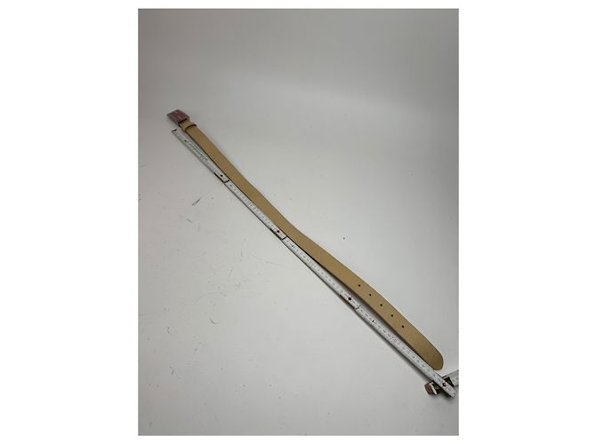 Vintage Fendi Ledergürtel beige - Ansicht 7